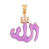 M90 cor pequeno pendente esmalte eterno allah letras árabes geométrico DIY joias