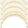 Cortina de cuentas de calabaza de cristal de moda para puerta de dormitorio, mampara, entrada, pasillo, balcón, baño, cortina colgante para sala de estar sin taladro