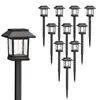 Lámpara de inducción solar de tungsteno cuadrada nueva transfronteriza para patio exterior, césped, casa pequeña, alambre de tungsteno, enchufe de tierra, farola pequeña
