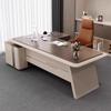 Combinação de Mesa e Cadeira Semi Luxo para Chefe, Escritório de Presidente Simples e Moderno, Mesa Grande, Mesa de Gerente
