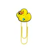 Clips de Papel de Patito Amarillo de Dibujos Animados Creativos Marcadores de Libros Pines de Encuadernación de Patitos Lindos Clips de Papel de Oficina Venta al por Mayor