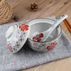 Cuenco de Cerámica Estilo Japonés de 4.5 pulgadas con Tapa, Cuenco para Huevo al Vapor, Cuenco para Sopa, Olla para Estofado, Cuenco para Gachas, Cuenco Pequeño, Vajilla Especializada Jingdezhen