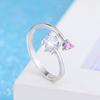 Anillo de pareja Weihua estilo coreano de moda retro europeo y americano, anillo plateado, anillo de pareja para el Día de San Valentín para hombres y mujeres, apertura