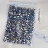 1440 Piezas de Joyería de Diamantes Planos para Uñas, Lujo Ligero, Elegantes Diamantes Azules para Uñas en Forma de Ojo de Caballo Torcido Mini Grandes y Pequeños