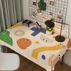 Toalha de Mesa Infantil Desenho Animado Quebra-Cabeça Colorido Toalha de Mesa para Estudo em Dormitório Estudantil Pano Decorativo Toalha de Mesa para Sala de Jantar Toalha de Mesa de Café Desmontável