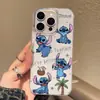Funda para iPhone 17 con Punto de Palmera de Coco, Dibujo Animado de Manzana 15/16, Cubierta Protectora de Doble Capa, Lujosa IMD, 13, a Prueba de Golpes