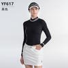 PGM golfe feminino outono e inverno camiseta de manga comprida roupa tecido com textura vertical macio elástico Roupas esportivas femininas