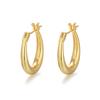 Pendientes Retro Franceses 2026 Nuevos de Moda Gama Alta Diseño de Nicho Europeo y Americano Minimalista Aro Ovalado Pinzas para Oreja Aretes