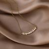 Collar de perlas de agua dulce estilo chino para mujer, ligero, lujoso, con diseño de sonrisa, cadena de clavícula de moda, collar distintivo de celebridades cibernéticas para mujer.