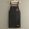 Delantal de Cocina Impermeable con Logo Impreso, Delantal Doméstico a Prueba de Aceite para Mujeres, Trabajo en Catering, Bolsillo para Teléfono de Gran Capacidad