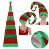 Chapéu de Festa Divertido Chapéu de Natal Chapéu de Elfo Recheado Longo Listrado Chapéu Temático de Feriado Acessórios para Festa de Natal