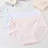 Tecido de Algodão Amigo da Pele 40-60kg, Camada Inferior Antibacteriana 10A, Design Simples e Fofo de Gatinho, Calcinhas Confortáveis