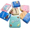 Juguete de Comida de Simulación Caja de Dulces de Chocolate Pan Caja DIY Funda para Teléfono Móvil Pasador Flor para Zapatos Imán para Refrigerador Colgante Resina Lote