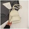 Mochila Casual de Moda Estilo Coreano para Mujer Primavera y Verano 2025 Mochila Tejida de Viaje Simple, Dulce y Estilo Occidental