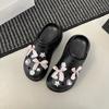 Lindos y Dulces Zuecos con Lazo para Mujer, Moda Verano 2025 Sandalias Versátiles Cómodas para Exterior para Mujer