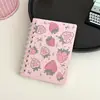 Caderno espiral fofo de desenho animado, caderno de bolso estético de alta qualidade, pequeno caderno A7 com virada lateral, caderno criativo para mensagens e anotações de estudantes
