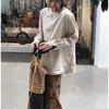 Camisa Asimétrica de Lino Artística con Abertura, Nueva Blusa para Mujer Estilo Chino Nacional, Top de Manga Larga
