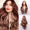 Peluca de encaje 13*4.5*1 cabello largo rizado natural micro rizo onda de agua cobertura completa de la cabeza fibra química resistente a alta temperatura seda
