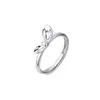 Anel de Orelha de Coelho em Prata Esterlina S925 Zhen New Anel Aberto Feminino Design de Nicho Benmingnian Anel de Luxo Leve Inverno