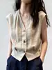 Elegante y sencillo chaleco sin mangas de cuello en V para mujer, de un solo botón, adelgazante, estilo para ir al trabajo, top de moda, novedad de verano 2026