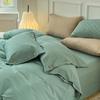 Ropa de Cama para Hotel y B&B Estilo Botón Estilo Liso Juego de Cuatro Piezas Imitación Algodón Puro Algodón Lavado Juego de Tres Piezas Cómodo