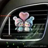 Decoración para Rejilla de Aire de Coche de Pingüinos de Pareja Lindos Planos 2D Clip de Aroma Accesorios para Coche Decoración