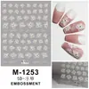 Carcasa Estampada del Pequeño Libro Rojo Pegatinas para Uñas Mariposa Serpentina Aurora Uñas Color Rosa Glaseado Tridimensional Avanzado