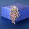 Broche Acrílico de Moda Coreana para Mujer, Elegante Broche de Cola de Fénix Anti-Exposición para Traje, Pin Elegante y de Moda Más Vendido