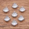 6 Accesorios de Joyería con Recubrimiento al Vacío de Acero Inoxidable Encanto de Vida Marina Caballito de Mar Delfín Estrella de Mar Concha Colgante