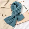 Bufanda de punto trenzado gruesa y suave estilo japonés, linda, para mujer, otoño e invierno, cálida, versátil, para estudiantes, parejas, bufanda de lana