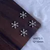 Nueva Joyería para Uñas con Aleación de Metal Nieve y Circonita 459 Súper Brillante Copo de Nieve Navideño Lujo Accesible Diamante para Uñas Copo de Hielo