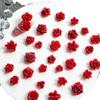 Esenciales de Año Nuevo Arte de Uñas Rojo Joyería Mixta Peonía Tridimensional Rosa Accesorios de Arte de Uñas Navideños Material de Arte de Uñas de Flores Suaves