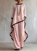 Moda europea y americana 2026 conjunto de dos piezas de bata de verano de color liso holgada para mujer estilo casual elegante