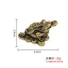 En stock, envío rápido, sapo dorado de tres patas de arena dorada creativa, hueco, diamantes de colores, mascota de té, regalo de apertura, adorno para atraer riqueza en la sala de estar del hogar