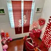 Decoración de Boda Adorno para Recámara Nupcial Escaleras Colgantes Adornos Fotografía Barandal de Escaleras Flores de Tirar Cortinas de Gasa Suministros Colección