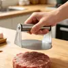 Prensa de Panqueca de Aço Inoxidável para Uso Doméstico, Fabricante de Panqueca Prensado à Mão, Prensa de Panqueca de Cebolinha, Chapa de Ferro para Churrasco Prensada à Mão, Prensa de Lula, Atacado