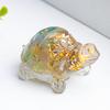 Grava de Cristal Natural Gotas de Pegamento Tortuga Pequeña Linda Decoración para Acuario Accesorios de Escritorio Decoración para Coche