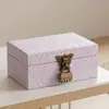 Caja de Almacenamiento de Cuero de Alta Gama Estilo Nórdico para Sala de Estar, Dormitorio, Escritorio, Caja de Almacenamiento para Documentos y Artículos Varios, Estuche de Cuero para Decoración de Sala Modelo