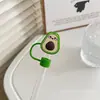 Nuevo tapón para pajilla a prueba de polvo de gran diámetro de 10 mm, lindo diseño de pingüino de dibujos animados, funda para pajilla reciclable, suministro directo transfronterizo