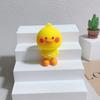 Lindo llavero colgante de pato con cara sonriente de doble cara de dibujos animados, muñeca de pegamento flexible tridimensional, accesorios, bolsa, adornos, regalo