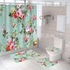 Cortinas de Ducha Serie Flores Retro, Cortinas de Baño, Cortinas de Baño, Cortinas de Ducha Transfronterizas, Suministro Directo de Fábrica de Impresión Digital