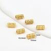Miçangas Espaçadoras Flor de Seis Pétalas Banhadas a Ouro Real 18K com Conservação de Cor e Furos Horizontais, Miçangas Banhadas a Ouro com Conservação de Cor, Miçangas Soltas, Acessórios para Pulseira DIY D139