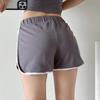 Pantalones Cortos de Color Contrastante Europeos y Americanos Colgantes con Cintura Elástica Moda Femenina Nuevo Cordón Casual Pantalones Cortos Calientes Moda Corto Moderno