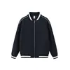 25 Outono e Inverno Sanduíche Algodão Líquido Marca da Moda Zíper Uniforme de Baseball Roupa de Trabalho Jaqueta Estampada Bordada Top Pronto para Venda