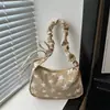 2026 Bolso de Hombro Único Lindo Moño Estrella para Mujer Bolso de Mano Plegado Bajo el Brazo Bolso de Terciopelo de Moda Versátil para el Brazo