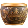 Tazón del TesoroYixing Zisha Taza de Maestro Taza de Té con Diseño Grabado de Peces Saltando a Través de Flores para Atraer Riqueza y Fortuna