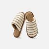 Pantuflas de Felpa Simples Rayadas para Hombre, para Invierno en Casa y en Interiores, Pantuflas de Felpa Gruesa de Algodón Calientes para Mujer