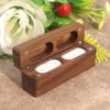 Nueva Caja para Anillos Largos Caja Magnética Cuatro Anillos Caja de Joyería Empaque de Nogal Negro para Joyería Empaque de Joyería Propuesta Mujeres