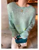 Suéter de Punto Jersey para Mujer, Estilo Primavera y Otoño, Top Calado, Blanco, Verde, Otros Colores Disponibles, con Etiquetas