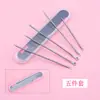 Aguja para espinillas de acero inoxidable traje de aguja para espinillas aguja removedora de puntos negros y espinillas aguja de belleza pinza para espinillas pinzas para células en stock